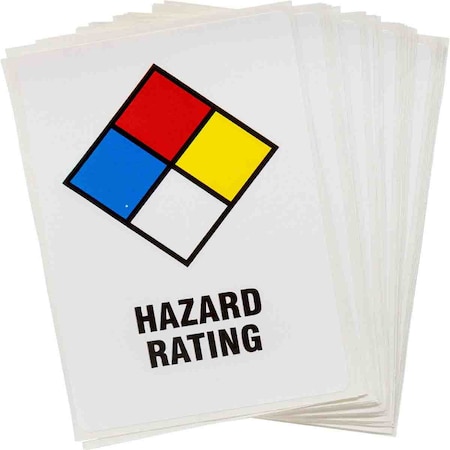Brady Danger Sign, 4 in H, 2 7/8 in W, Vinyl, Rectangle, English, LH615E, PK25 LH615E